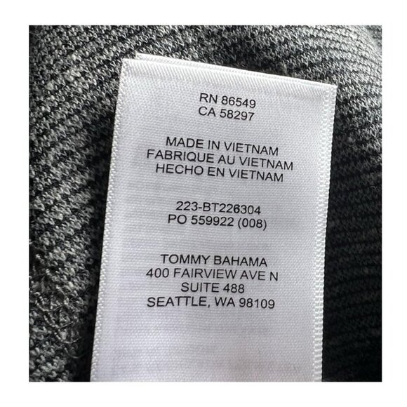 Tommy Bahama Mens Grey Big Tall Half Snap Mock Neck Sweatshirt Sz 2XL New - Picture 10 of 12